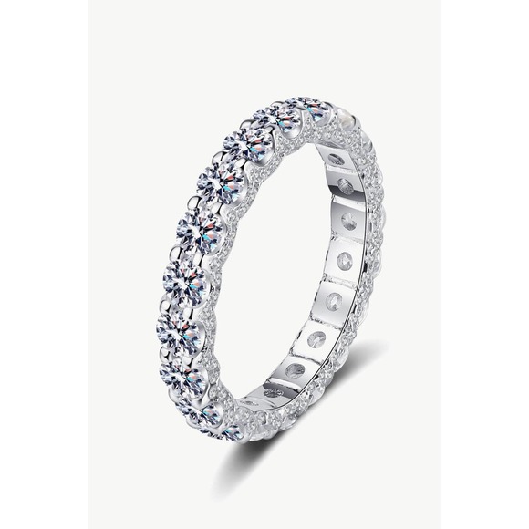 Genuine 2.1 Carat Moissanite Infinity Band Ring - Picture 1 of 10